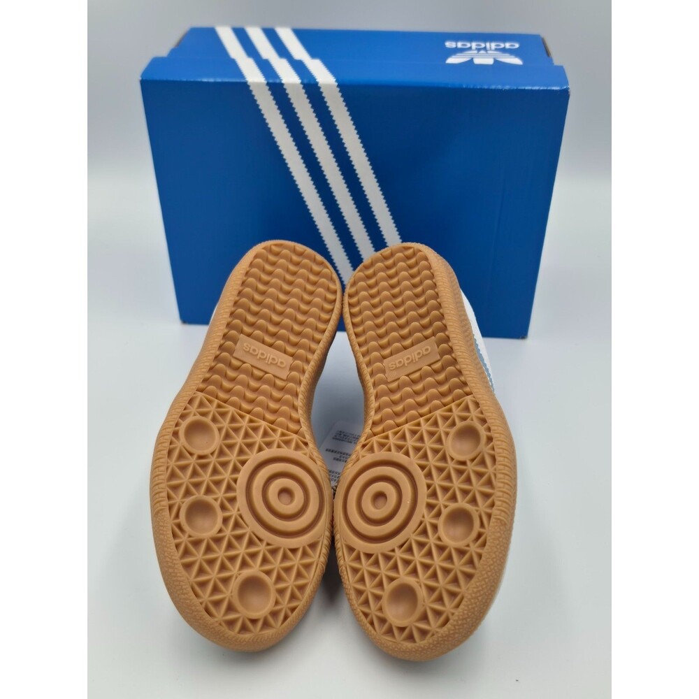 Adidas Samba OG C White Ash Blue Gum Kids 11K Leather Shoes JQ2828 New Box - Picture 5 of 6